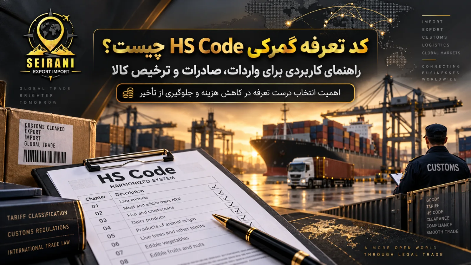 تصویر مقاله کد تعرفه گمرکی HS Code چیست و چرا در واردات و ترخیص کالا اهمیت دارد؟